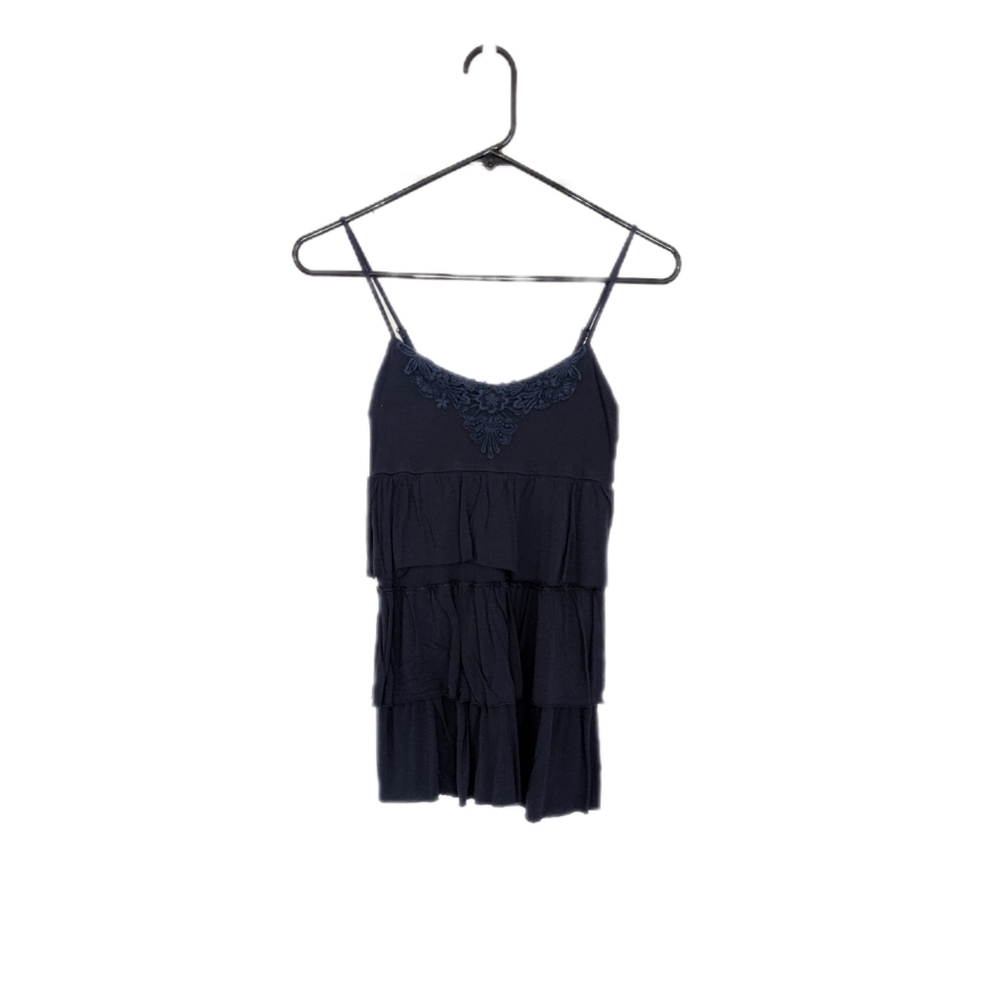 Y2K Mudd Tiered Ruffle Babydoll Tunic Tank Top